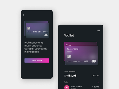 Wallet app app ui visual design wallet