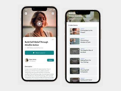 Meditation App app design meditation ui visual design