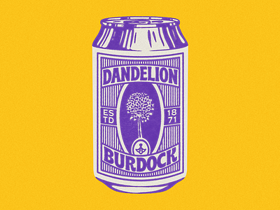 Dandelion & Burdock Can arctic monkeys can design illustration texture typography vintage