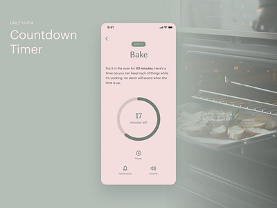 Daily UI #014 - Countdown Timer app bake countdown countdowntimer dailyui design oven timer ui ux