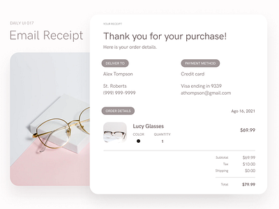 Daily UI #017 - Email Receipt