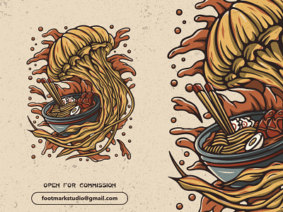 Jellyfish Ramen - TShirt by Footmark Studio on Dribbble