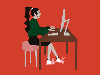 stay home - stay cozy. drawing graphic homeoffice illustration procreate