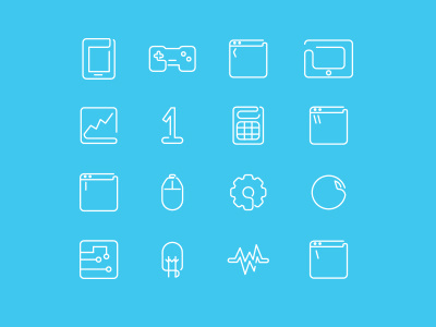 Icons control gear icon light mouse vector