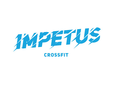 Impetus blue crossfit fitness identity impetus logo logotype