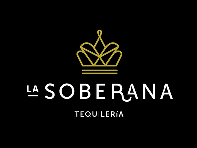 La Soberana agave bar brand branding crown logo logotype restaurant sovereign tequila