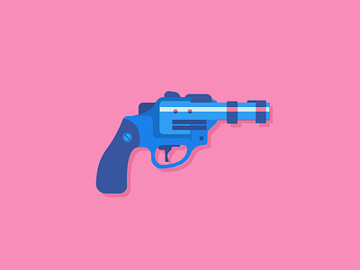 pew-pew blackformat blue gun laser pink raygun vector