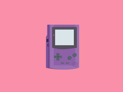 Gameboy Color!!! childhood color flat gameboy icon nintendo pink purple