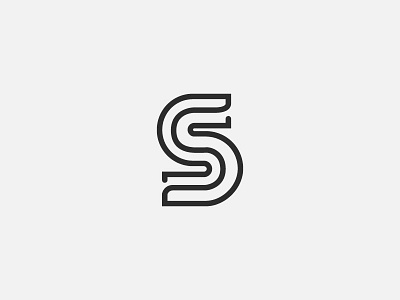 S line logo monogram s typography