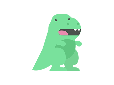 Rwar!! character dinosaur green illustration t rex vector