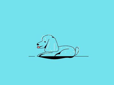 Titan blue dog dog illustration french icon illustration poodle vector