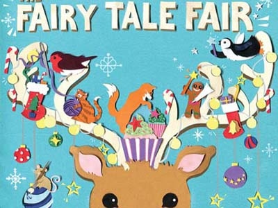The Fairy Tale Fair baubles cat christmas collage cupcakes fox illustration penguin reindeer robin xmas