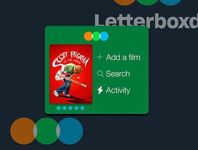 Letterboxd widget: Weekly Warmup #48 design dribbbleweeklywarmup widget