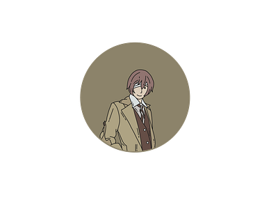 Dazai Osamu - Minimalist Avatars animation art avatar avatar icons design flat icon illustration illustrator minimalist