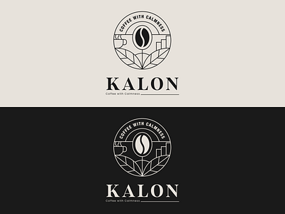 Kalon Coffee with Calmness logo v1 branding graphic design logo