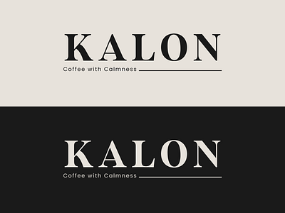 Kalon Coffee with Calmness logo v2 branding graphic design logo
