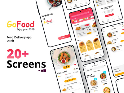 Food Delivery App Concept adobe xd android app app food app food delivery app gofood ui ui design