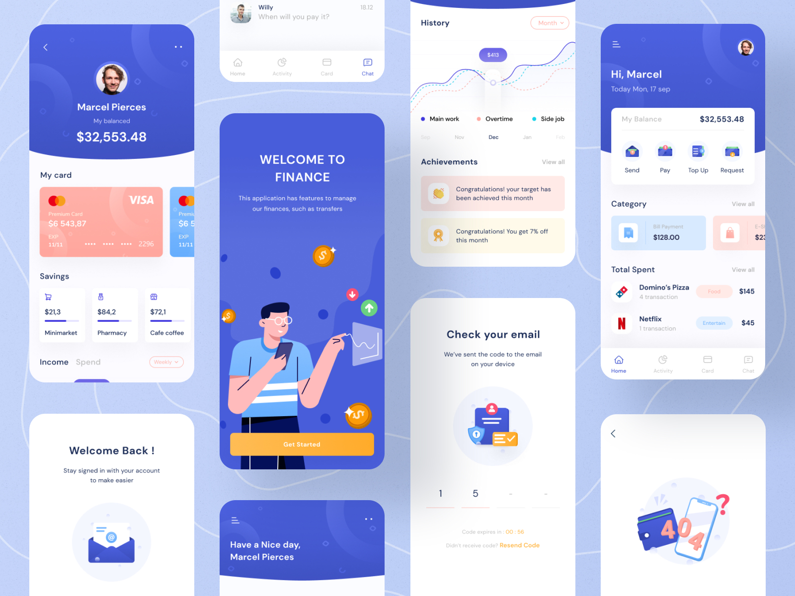 Finance mobile app rebound by Dimo.ui on Dribbble