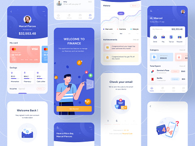 Finance mobile app rebound buy card chart dashboard desktop download finance illustration image ios kit landing login mobile onboarding payment profile simple ui website