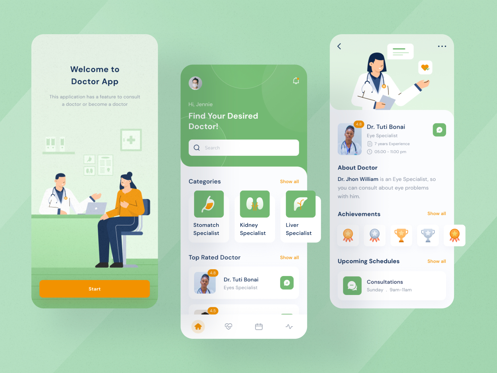 Mobile health UI kit by Dimo.ui on Dribbble