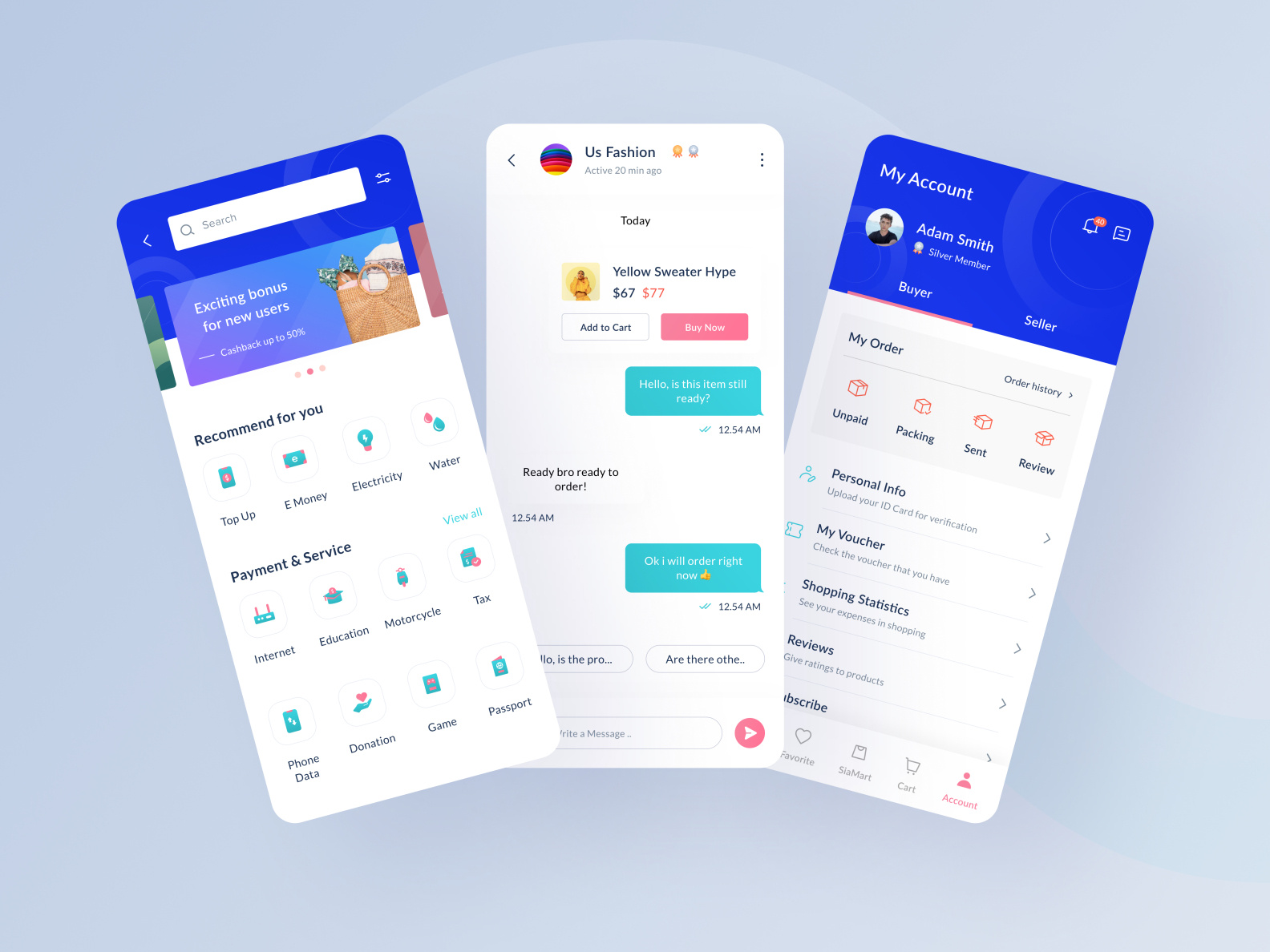 Siadagang Mobile UI Kit🌟 by Dimo.ui on Dribbble