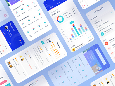 Siadagang Ecommerce Mobile UI Kit branding category ecommerce icon illustration ios product profile ratings shipping source ux