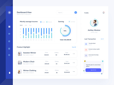 Ecommerce Dashboard UI blue buy clean dashboard dashboard ui data desktop download ecommerce figma free freebies icon insight kit mobile modern sell sketch template