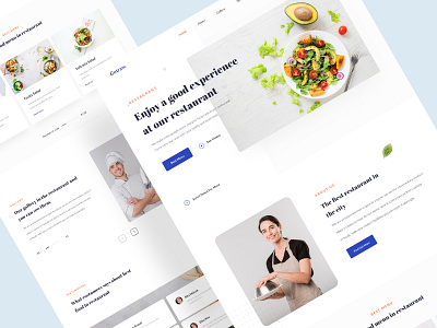 Restaurant Landing Page Design buy cafe chef clean download figma food food illustration free icon illustration image kit landing profile restaurant sketch template ui website