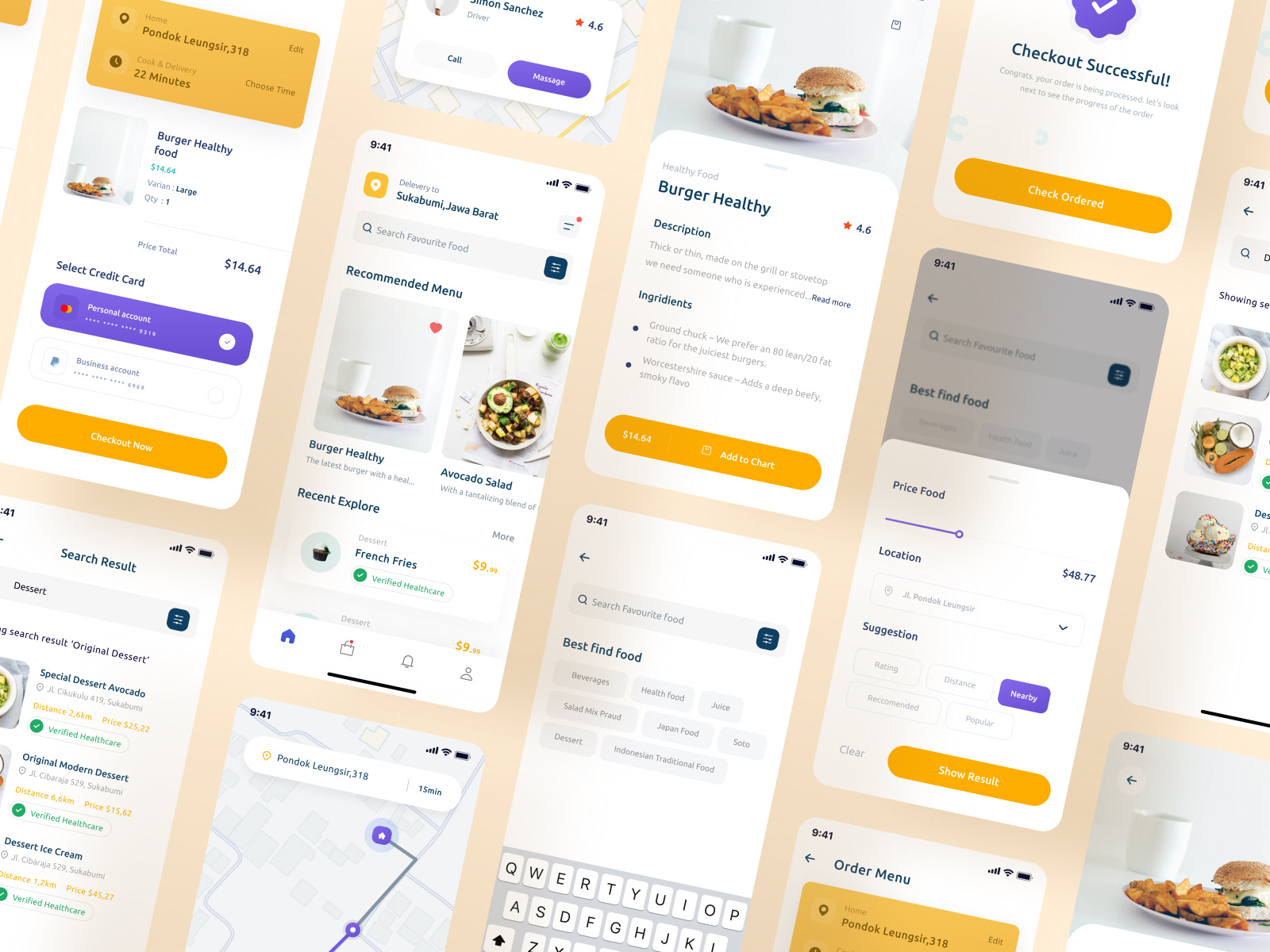 Food Delivery mobile UI kit by Dimo.ui on Dribbble