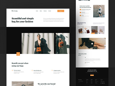 E-Commerce Bag Store Landing Page UI