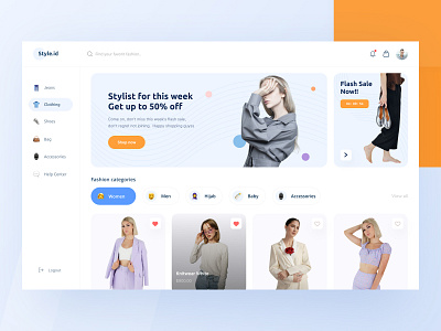 Fashion Store Dashboard UI buy clothes clothing dashboard design download fashion jeans kit product store style ui website