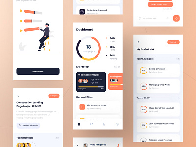 Project Management Mobile App UI