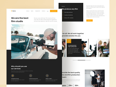 Film Studio Landing Page UI