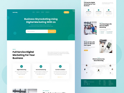 Digital Marketing Landing Page UI agency buy design digital download kit landing market marketing page product testimonial ui website