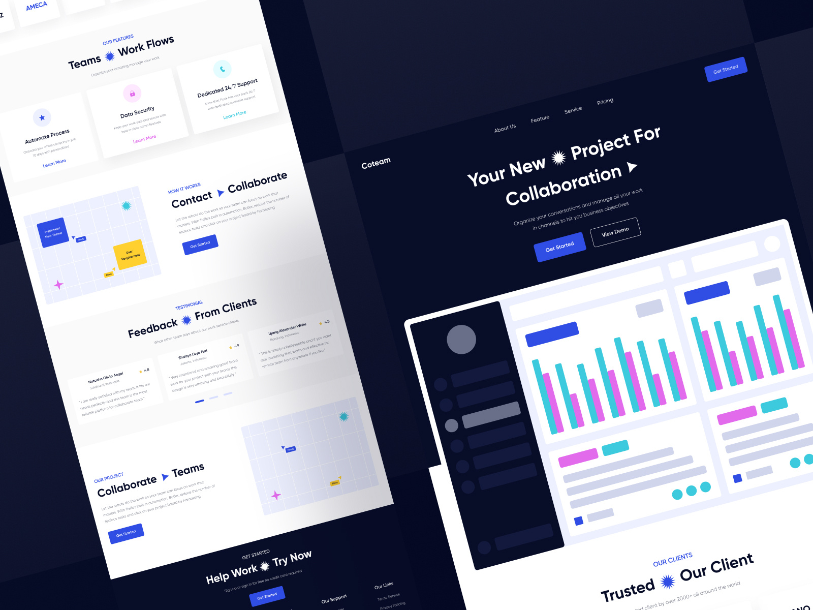 Team Collaboration Landing Page UI by Dimo.ui on Dribbble