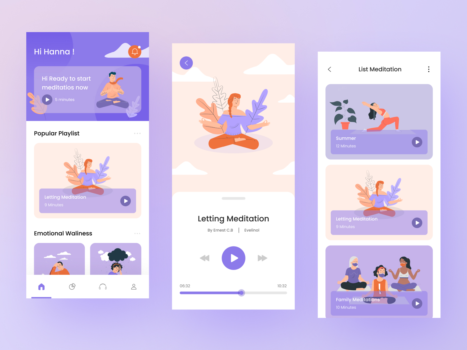 Meditation Mobile App by Dimo.ui on Dribbble