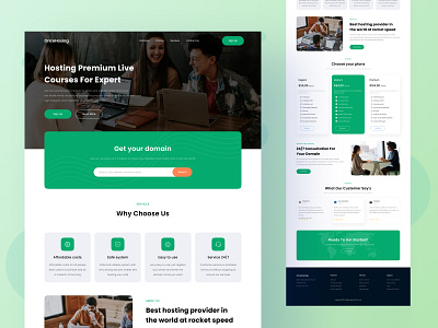 Web Hosting Landing Page UI