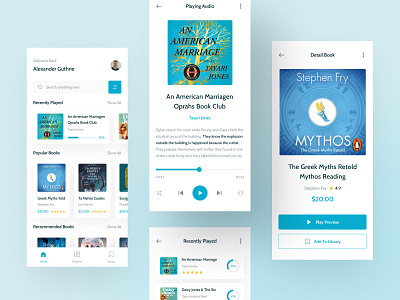Audiobook Mobile App UI