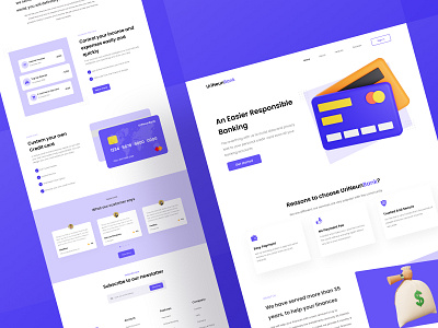 Personal Banking Landing Page UI