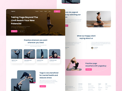 Yoga Landing Page UI buy design download kit landing page product sport ui website workout yoga