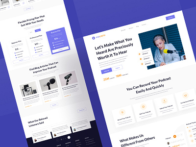 Podcast Landing Page UI