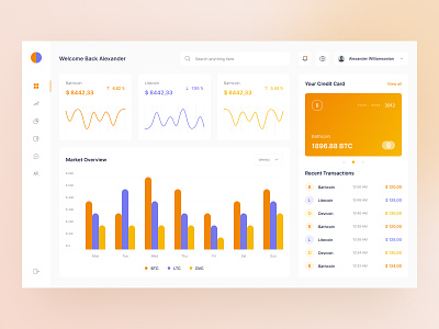 Cryptocurrency Dashboard UI bar bitcoin buy chart cryptocurrency dashboard design download ethereum kit line product transaction ui website