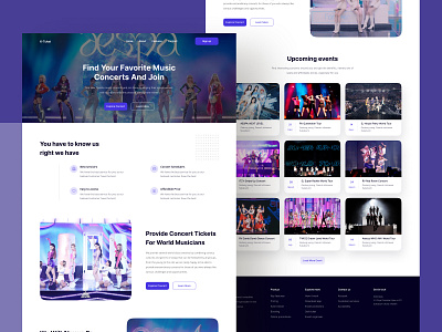 Concert Ticket Landing Page UI