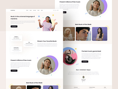 Music Landing Page UI by Dimo.ui on Dribbble