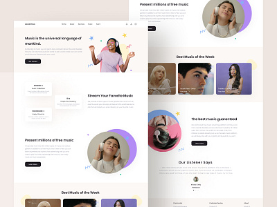 Music Landing Page UI