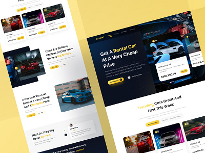 Rent Car Landing Page UI