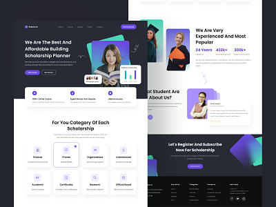 Scholarship Landing Page UI