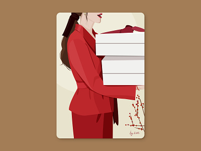 Chinese New Year chinese new year girl illustration ui woman