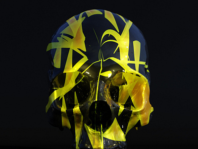 Painted skull animation 3d animation blender design skull