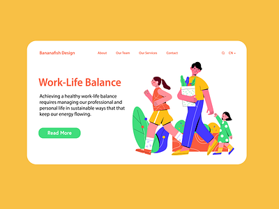 Work-Life Balance web illustration design digitalart graphic design illustration office teamwork ui vector web web design website working worklifebalance